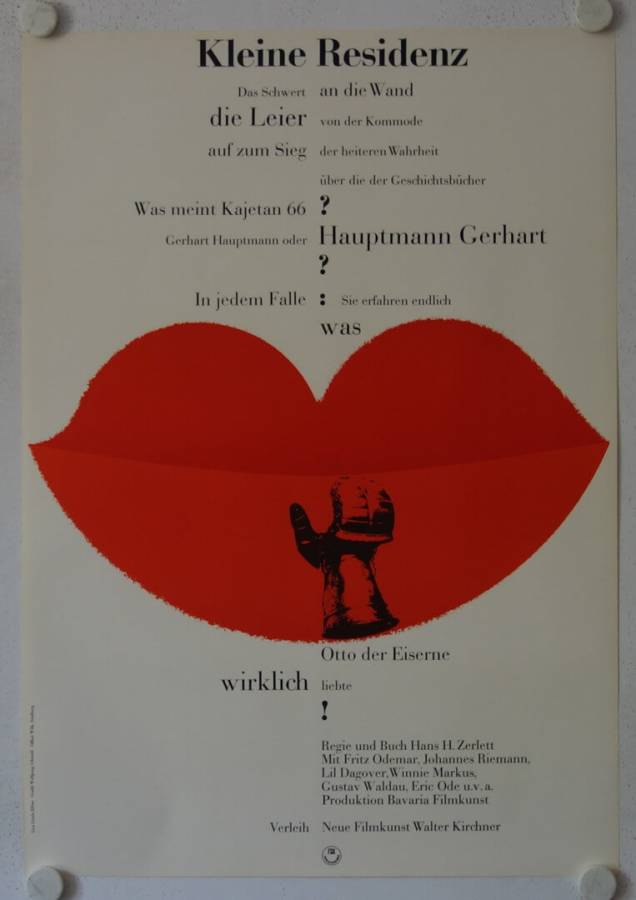 Kleine Residenz originales deutsches Filmplakat (R60s)